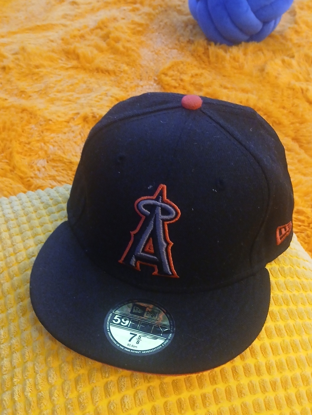 New Era Black & Fursia Red Angels Fitted Hat